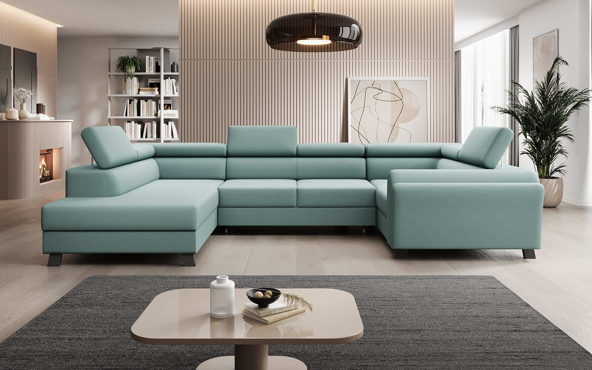 Designer Sofa Emilio mit Schlaf- und Klappfunktion