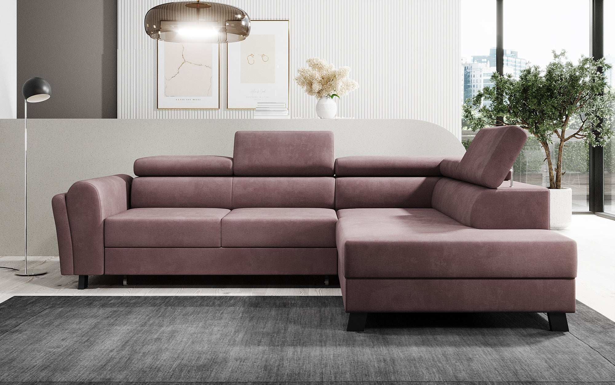 Designer Sofa Kira mit Schlaf- und Klappfunktion