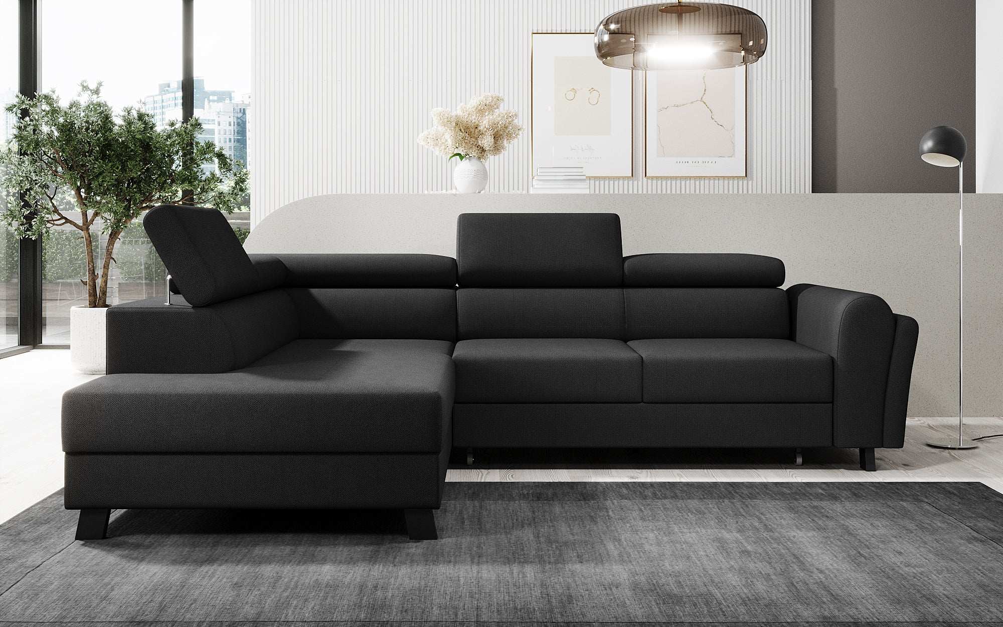 Designer Sofa Kira mit Schlaf- und Klappfunktion