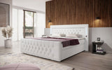 Boxspringbett Charme mit LED, USB und Stauraum (4 Schubladen) - Luxusbetten24