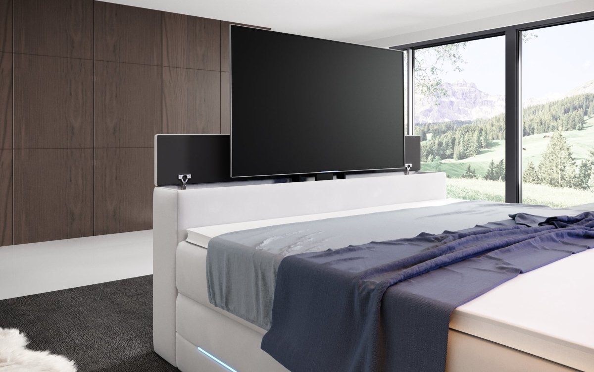 Boxspringbett Neptun mit TV Lift und RGB - Luxusbetten24