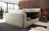 Boxspringbett Pluto mit TV Lift, RGB und Stauraum - Luxusbetten24