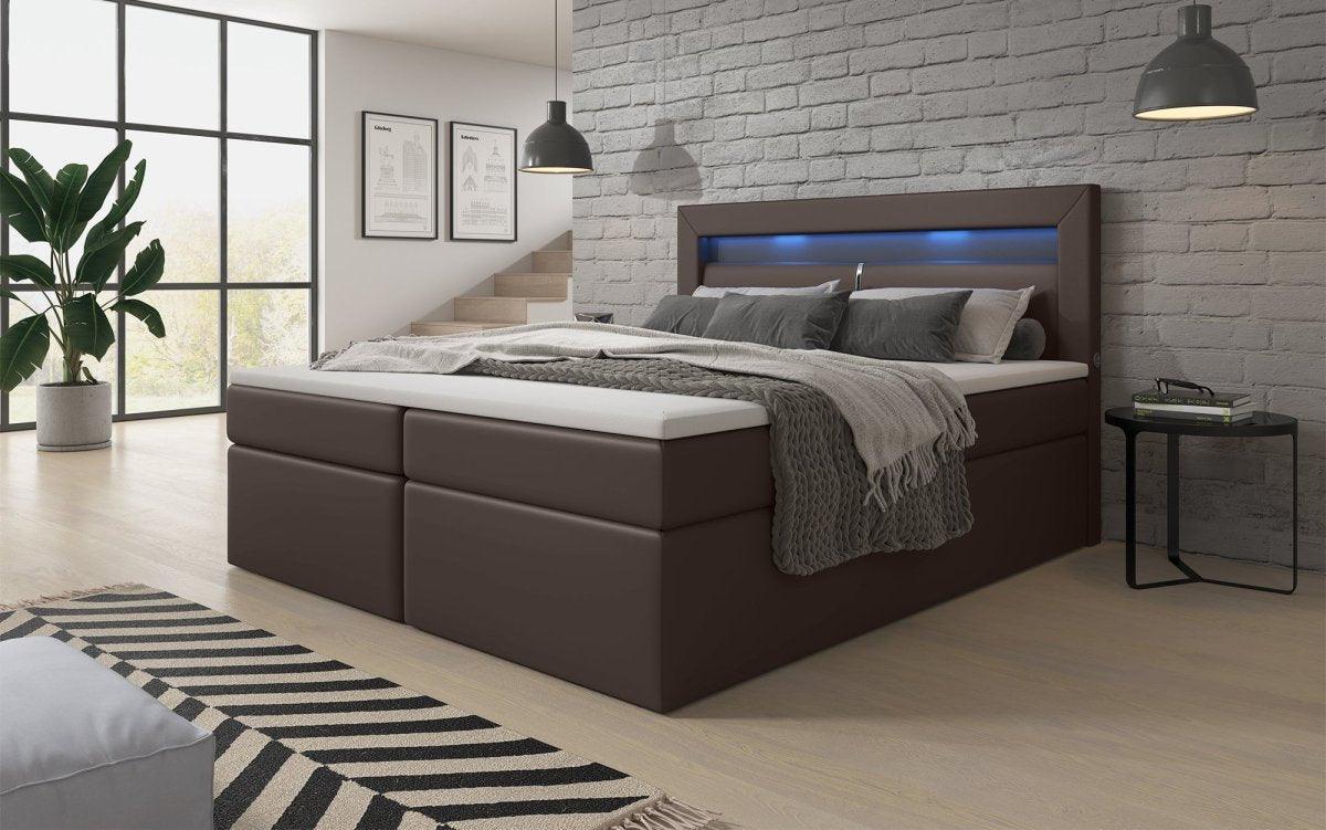 Boxspringbett Repos mit LED und USB - Luxusbetten24