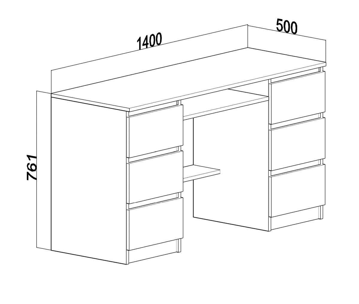 Designer Schreibtisch Lavoro mit Stauraum - Luxusbetten24