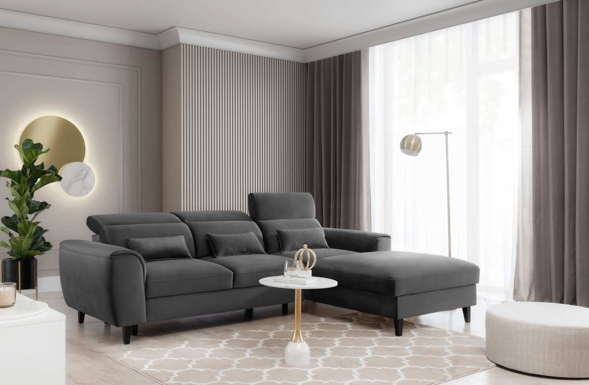 Designer Sofa Forino mit Schlaf- und Klappfunktion - Luxusbetten24