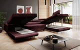 Designer Sofa Lago mit Schlaf - und Klappfunktion (Samt) - Luxusbetten24