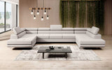 Designer Sofa Positano mit Schlaf- und Klappfunktion (Stoff) - Luxusbetten24