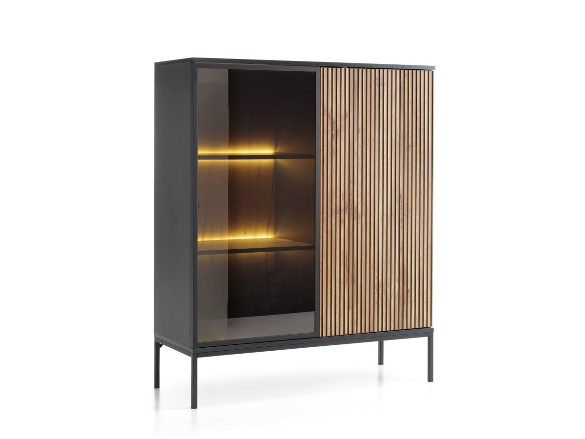 Designer Vitrine Nayra inkl. LED - Luxusbetten24