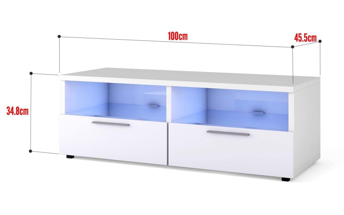 TV Lowboard Lumino mit LED - Luxusbetten24