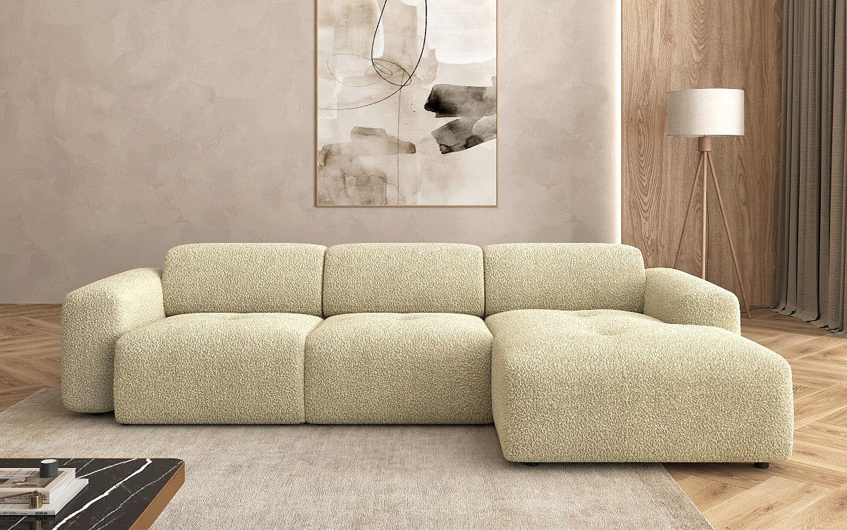 Designer L Sofa Calm in Bouclé