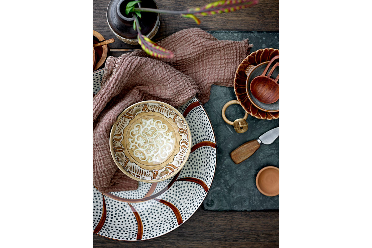 Bowl Riona – Stoneware with Hand-Painted Pattern