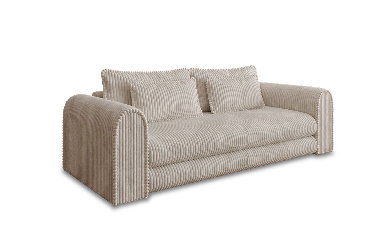 Designer Sofa Lil Buddy 3-seater with sleeping function and storage in wide corduroy