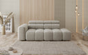 Designer 3-Seater Sofa with Chaise Longue Mia in Chenille