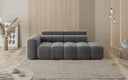 Designer 3-Seater Sofa with Chaise Longue Mia in Chenille