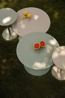 Outdoor table Jari – made of steel in sage