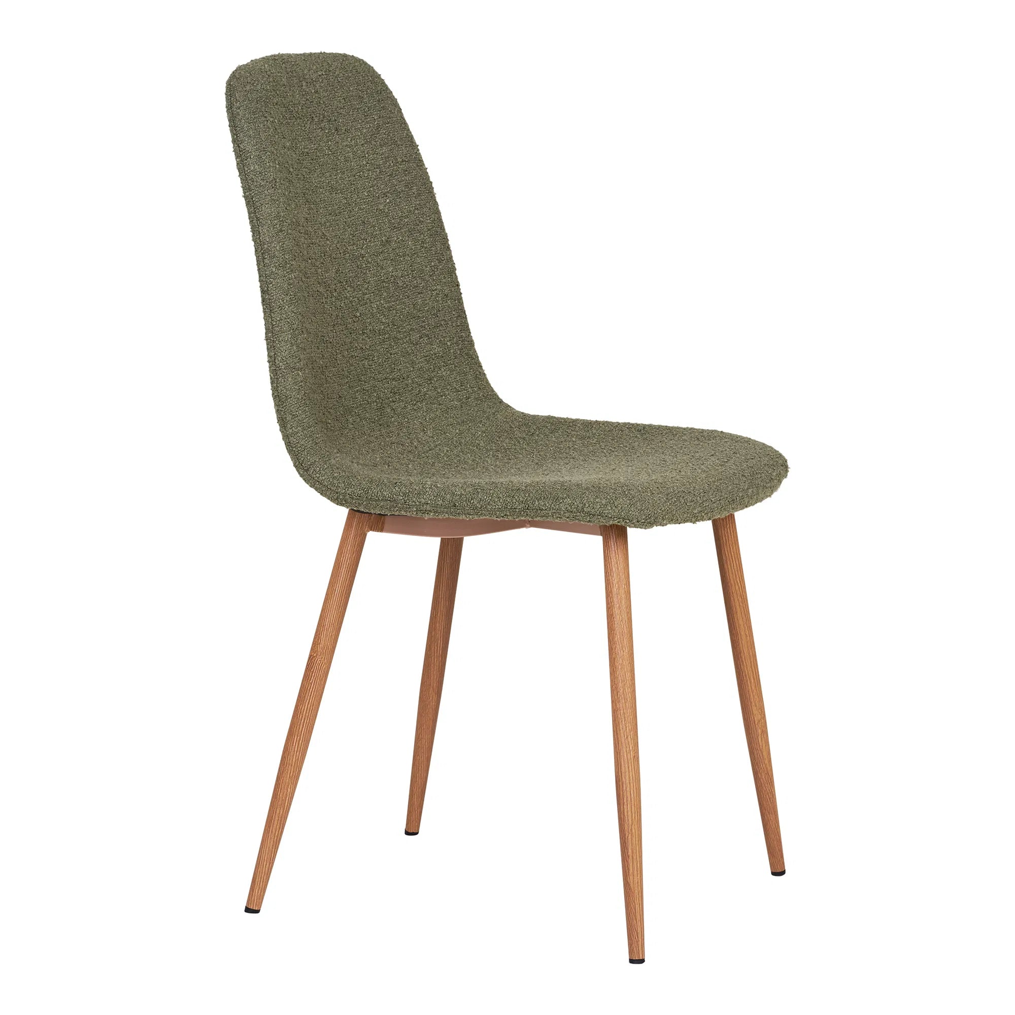 Set of 2 - Designer Chair Vienna in Green Bouclé