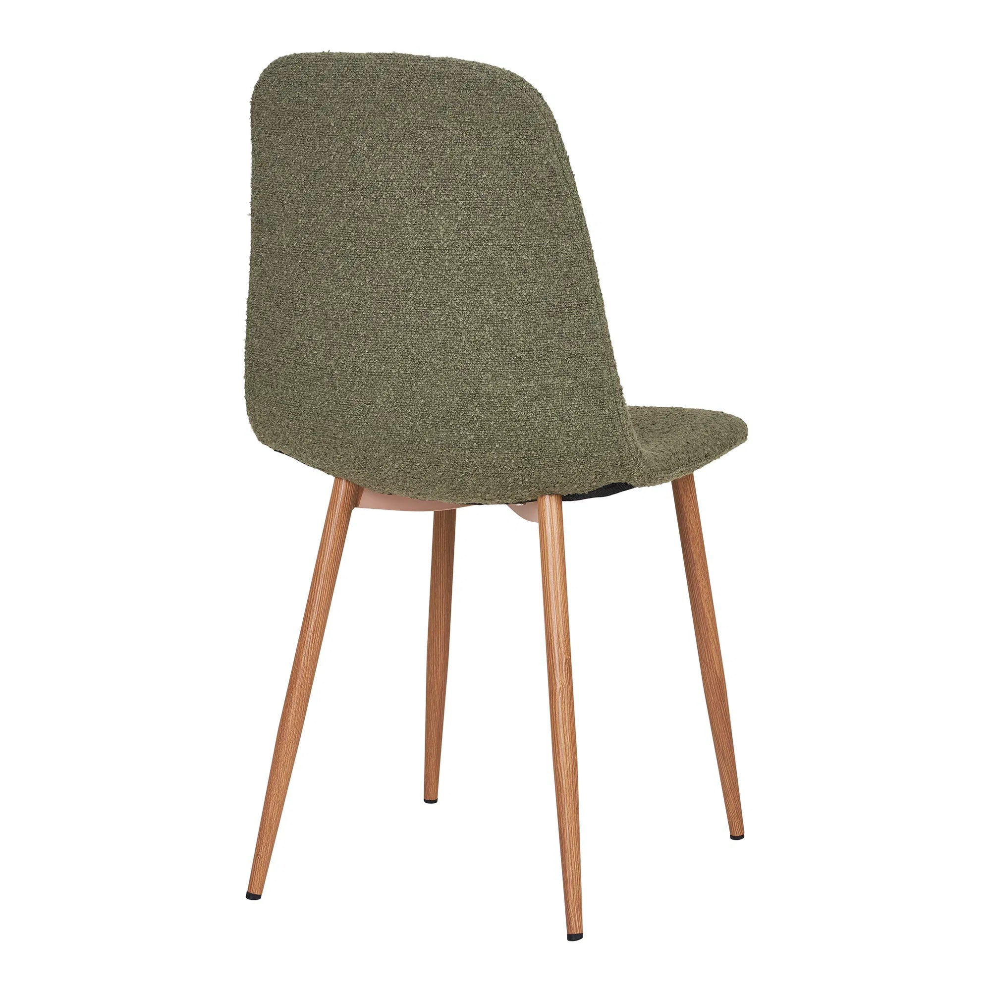 Set of 2 - Designer Chair Vienna in Green Bouclé