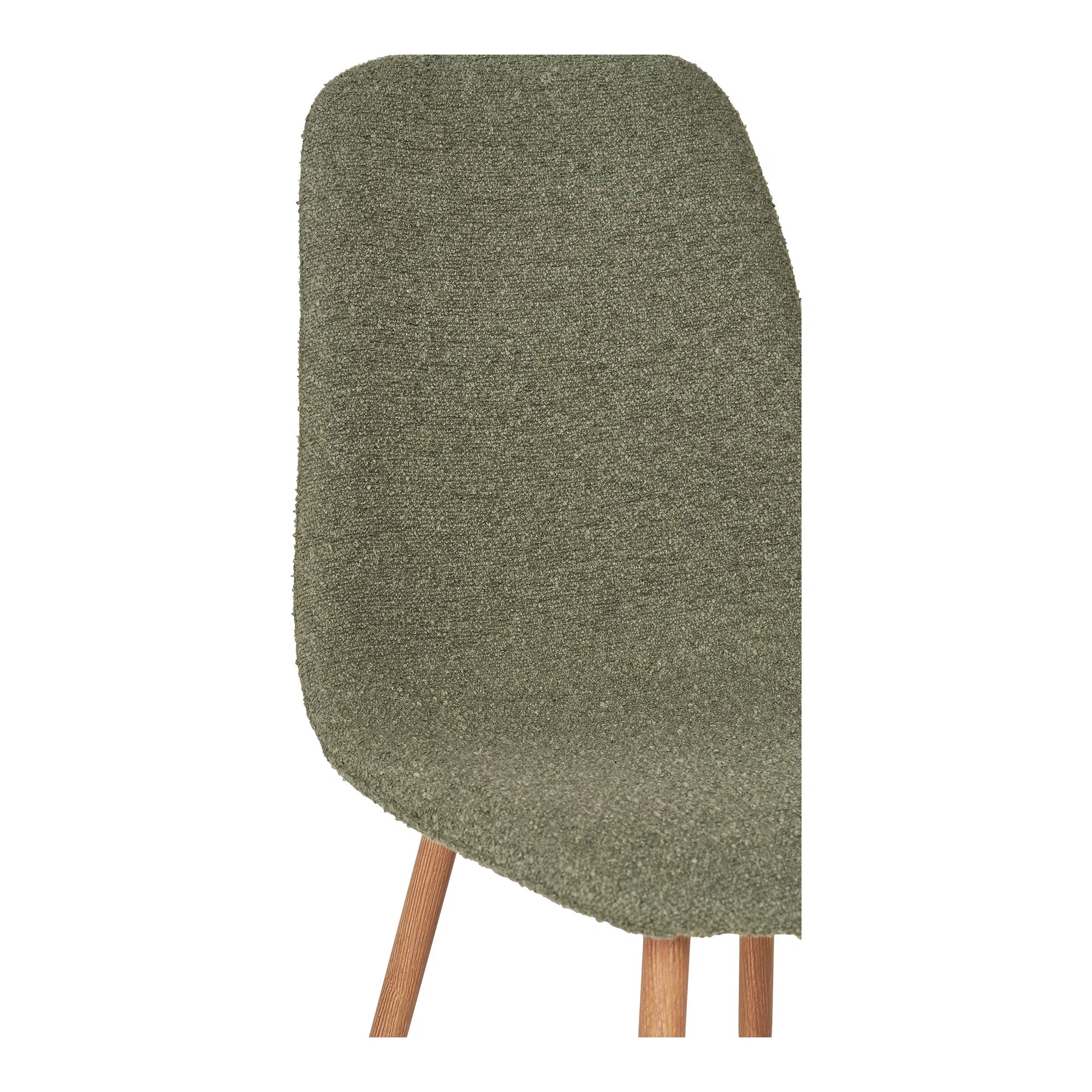 Set of 2 - Designer Chair Vienna in Green Bouclé