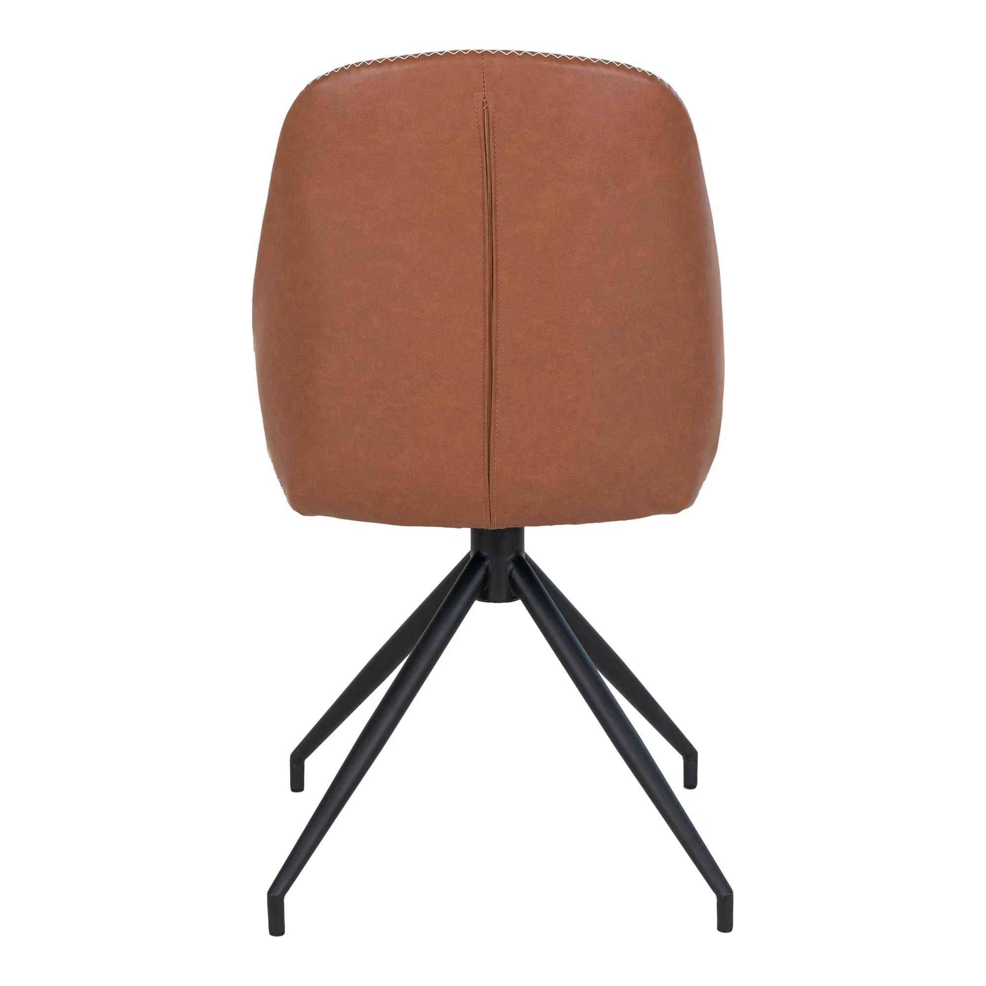 Set of 2 - Designer Lisbon Chair in Faux Leather with Swivel Function