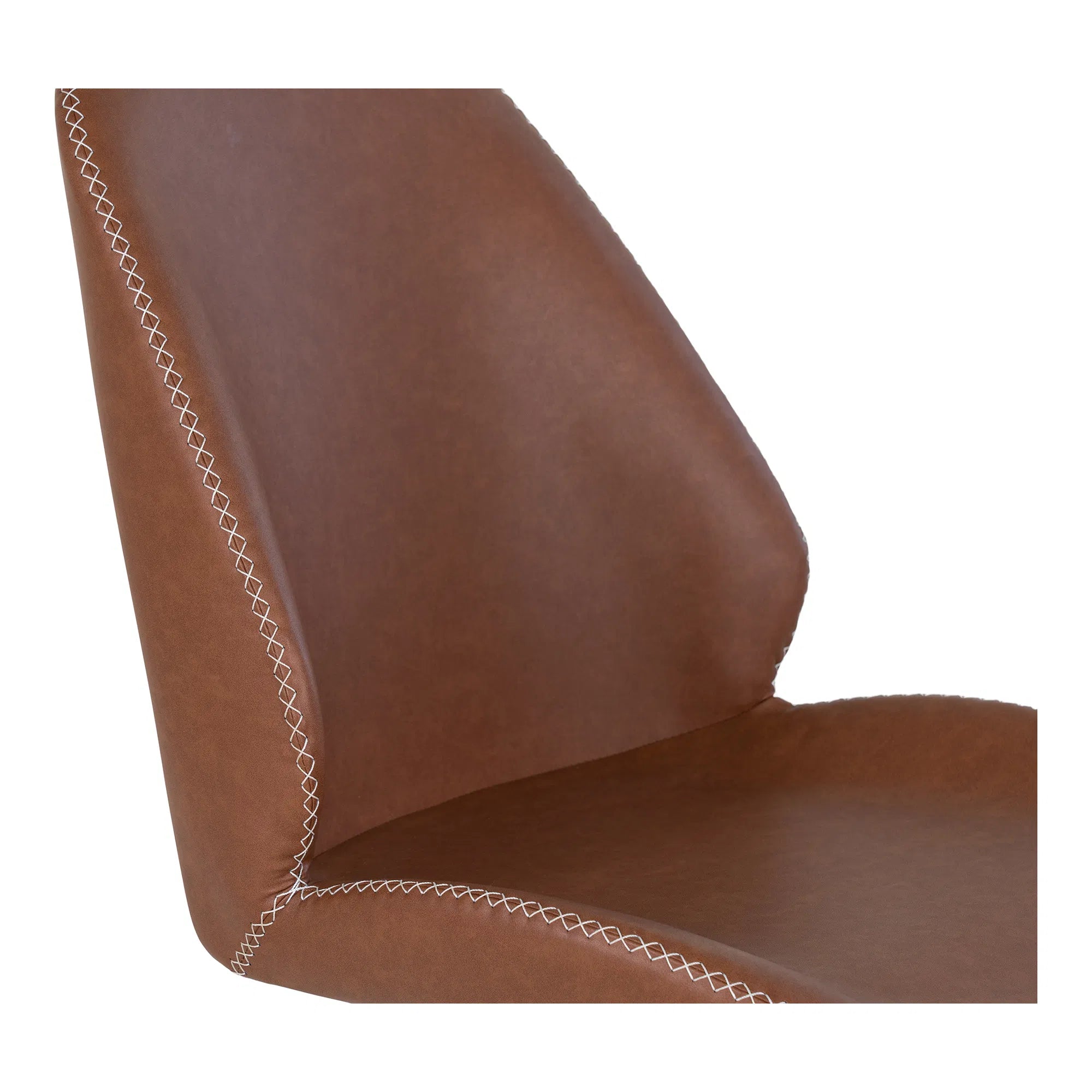 Set of 2 - Designer Lisbon Chair in Faux Leather with Swivel Function