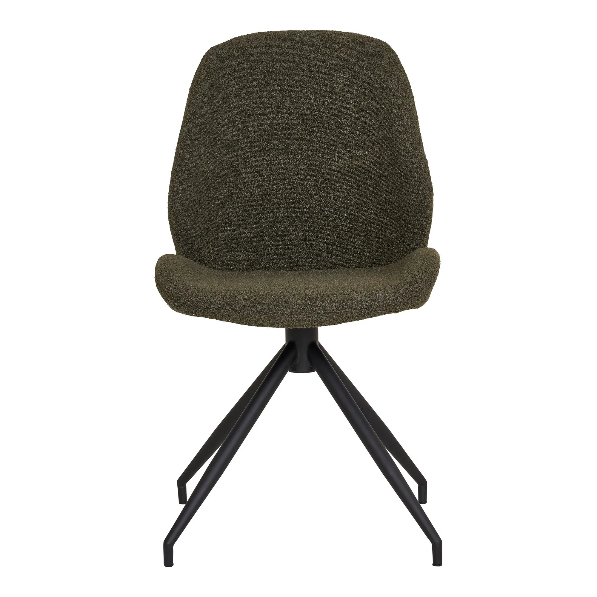 Set of 2 - Designer Lisbon Bouclé Chair with Swivel Function