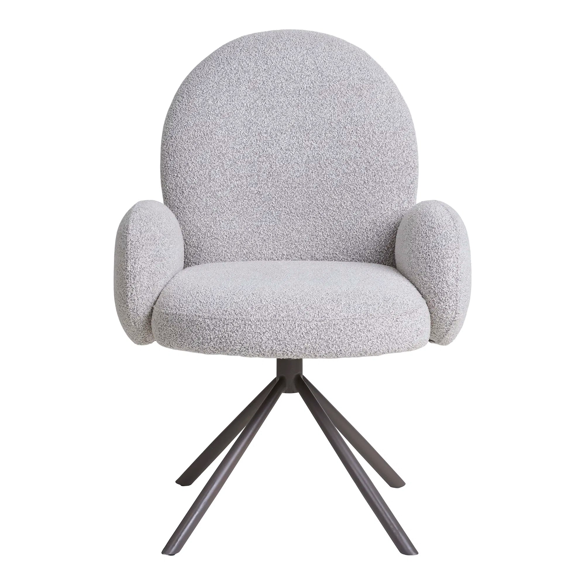 Designer Salerno Bouclé Chair with Swivel Function