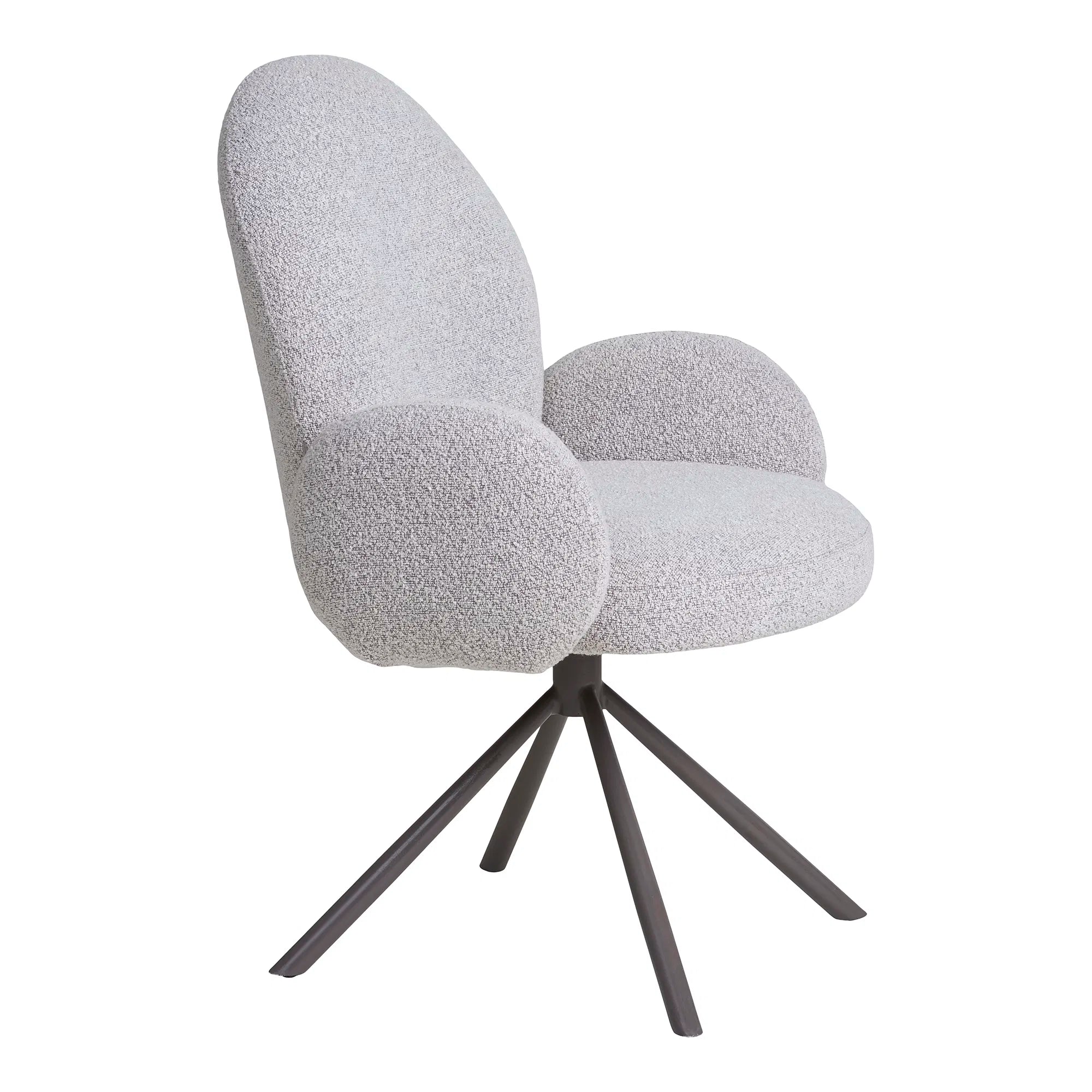 Designer Salerno Bouclé Chair with Swivel Function