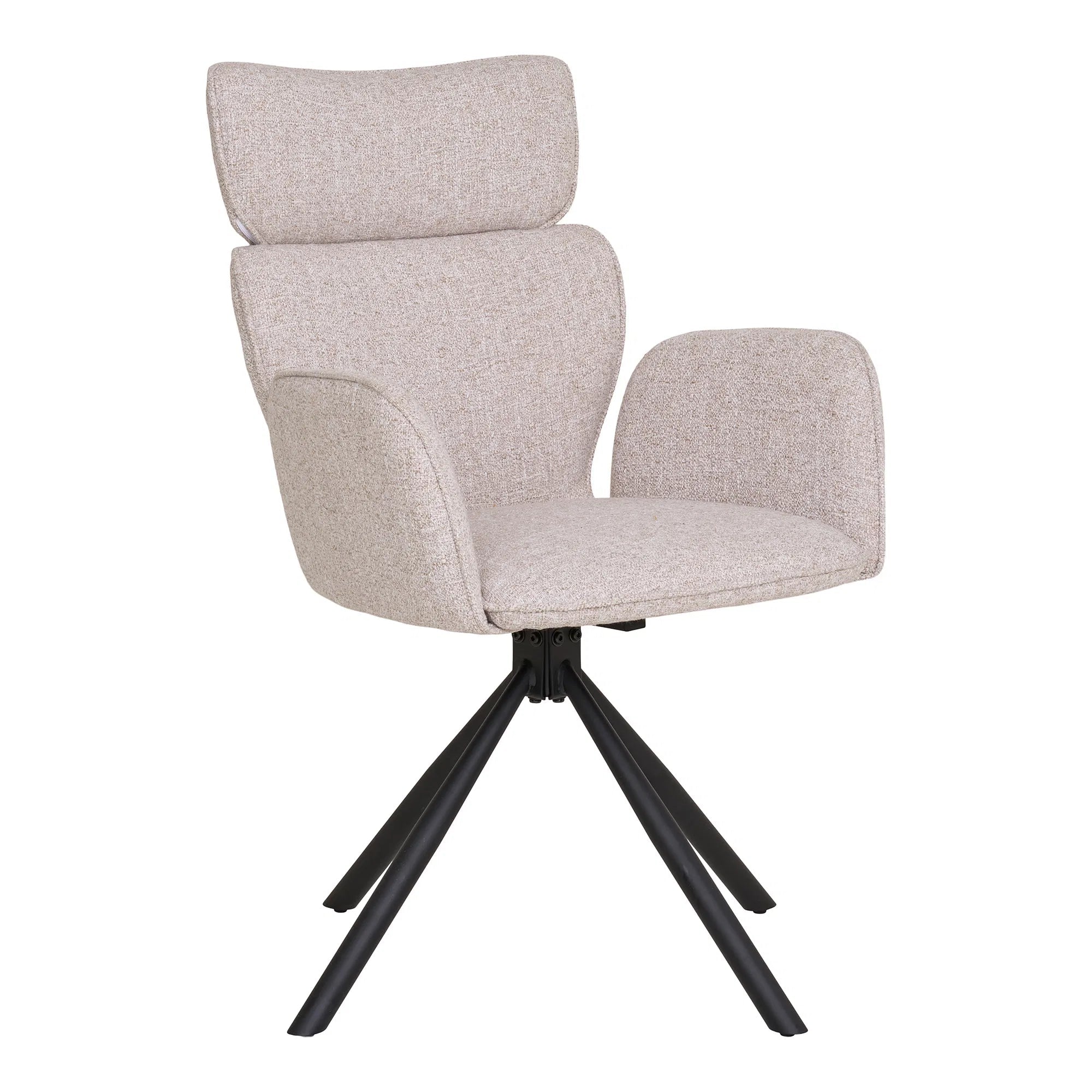 Set of 2 - Designer Chair Valerio Fabric with Swivel Function