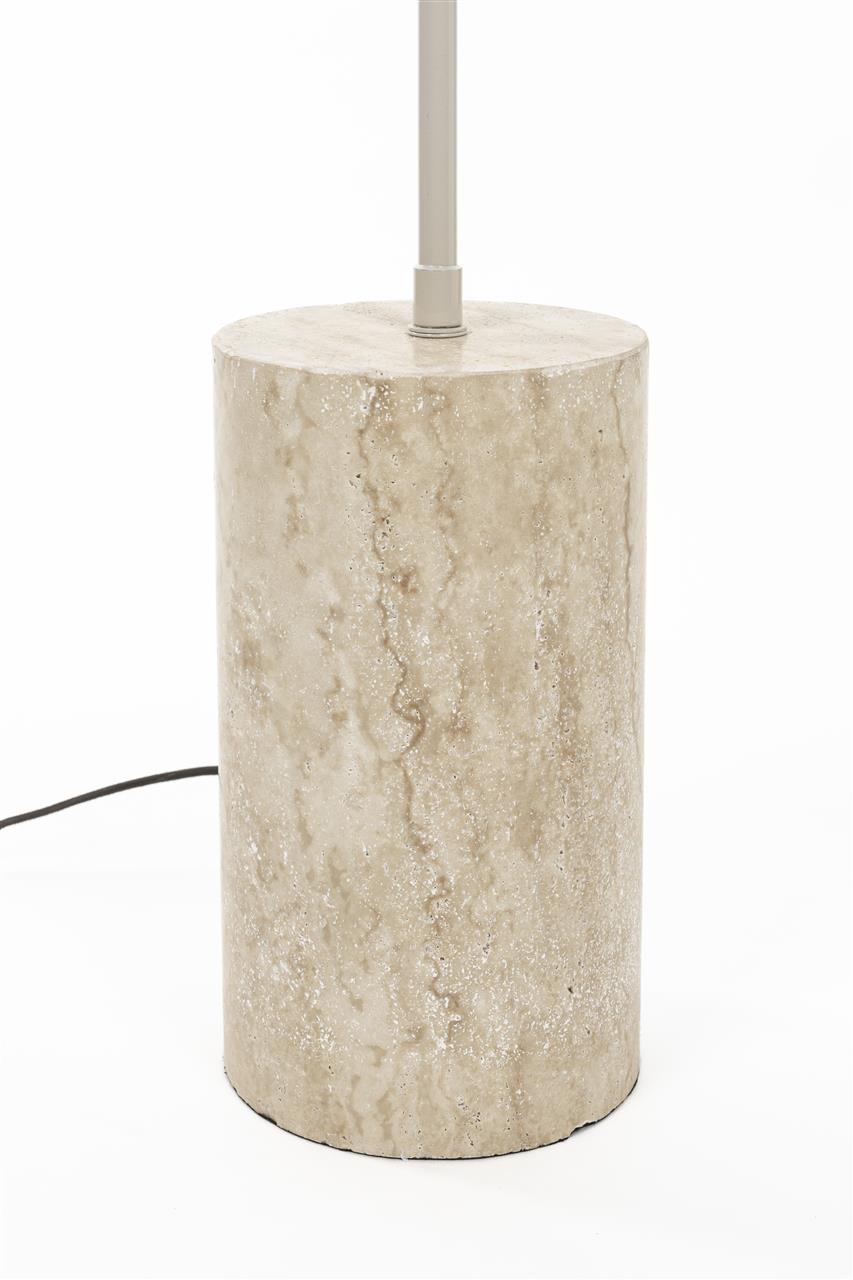 Floor lamp Enno – made of travertine in Gray
