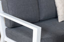Garden Lounge Set Jenni – in White & Gray with Glass Top