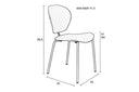 Dining chair Pietro set of 2 in Brown