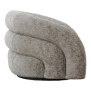 Designer sofa armchair Korfu with swivel function in sand bouclé
