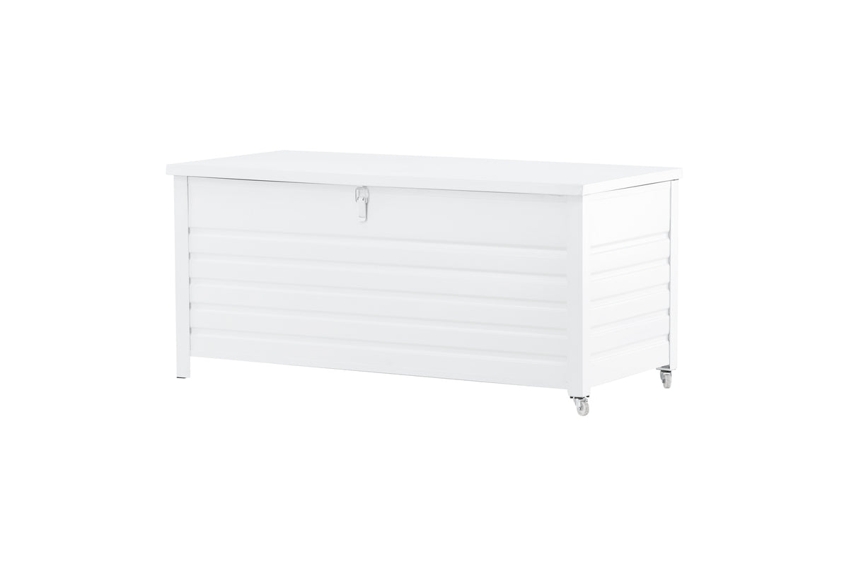 Garden Cushion Box Erika - Made of White Aluminum