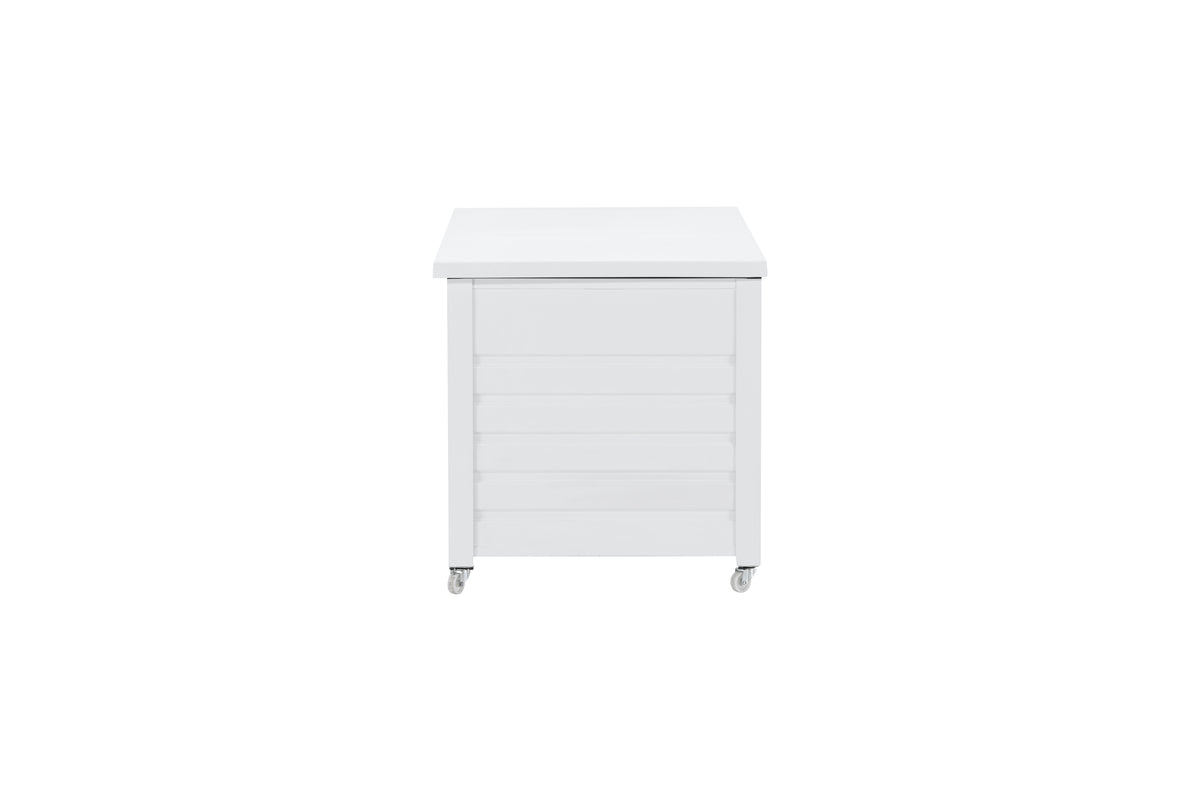 Garden Cushion Box Erika - Made of White Aluminum