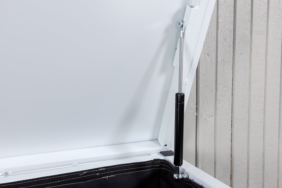 Garden Cushion Box Erika - Made of White Aluminum