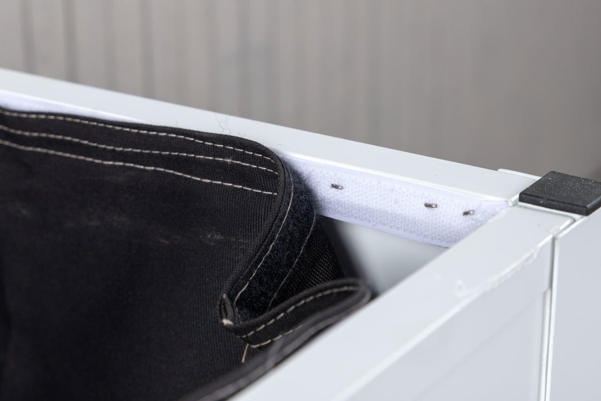 Garden Cushion Box Erika - Made of White Aluminum