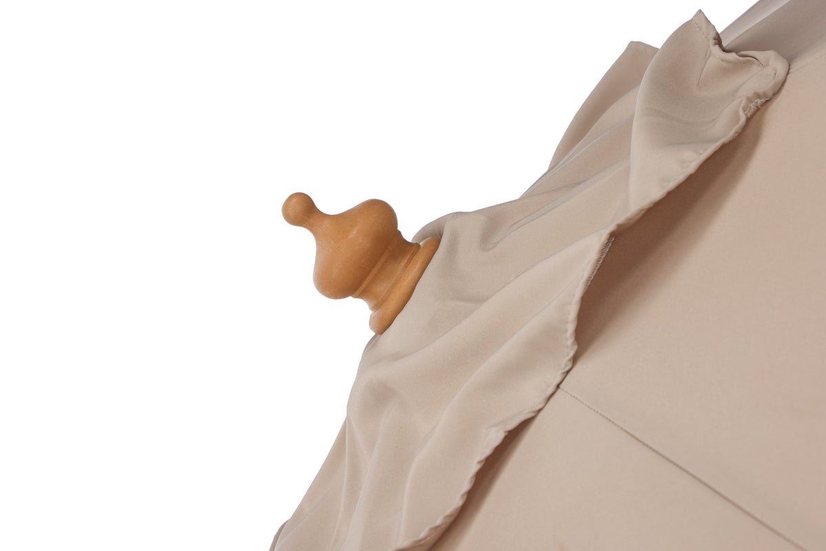 Albora Sun Umbrella – 300 x 300 cm in Brown with Beech Frame