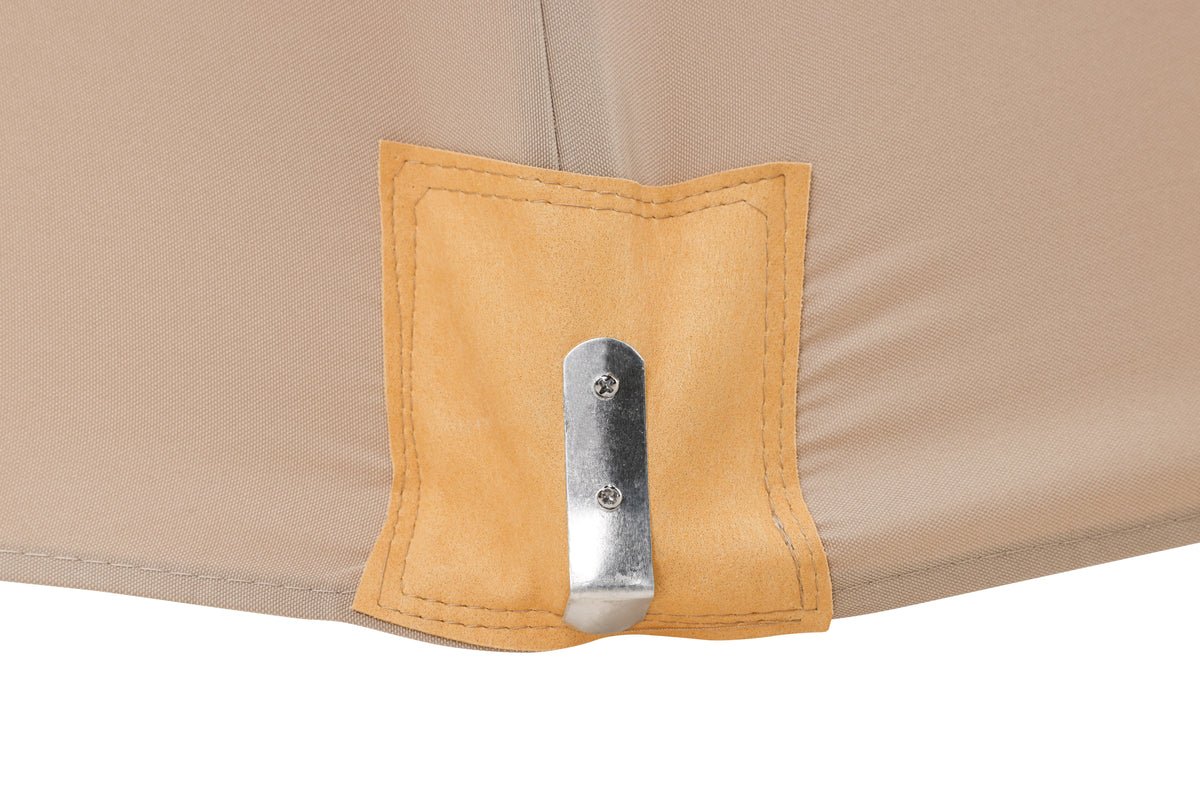 Albora Sun Umbrella – 300 x 300 cm in Brown with Beech Frame