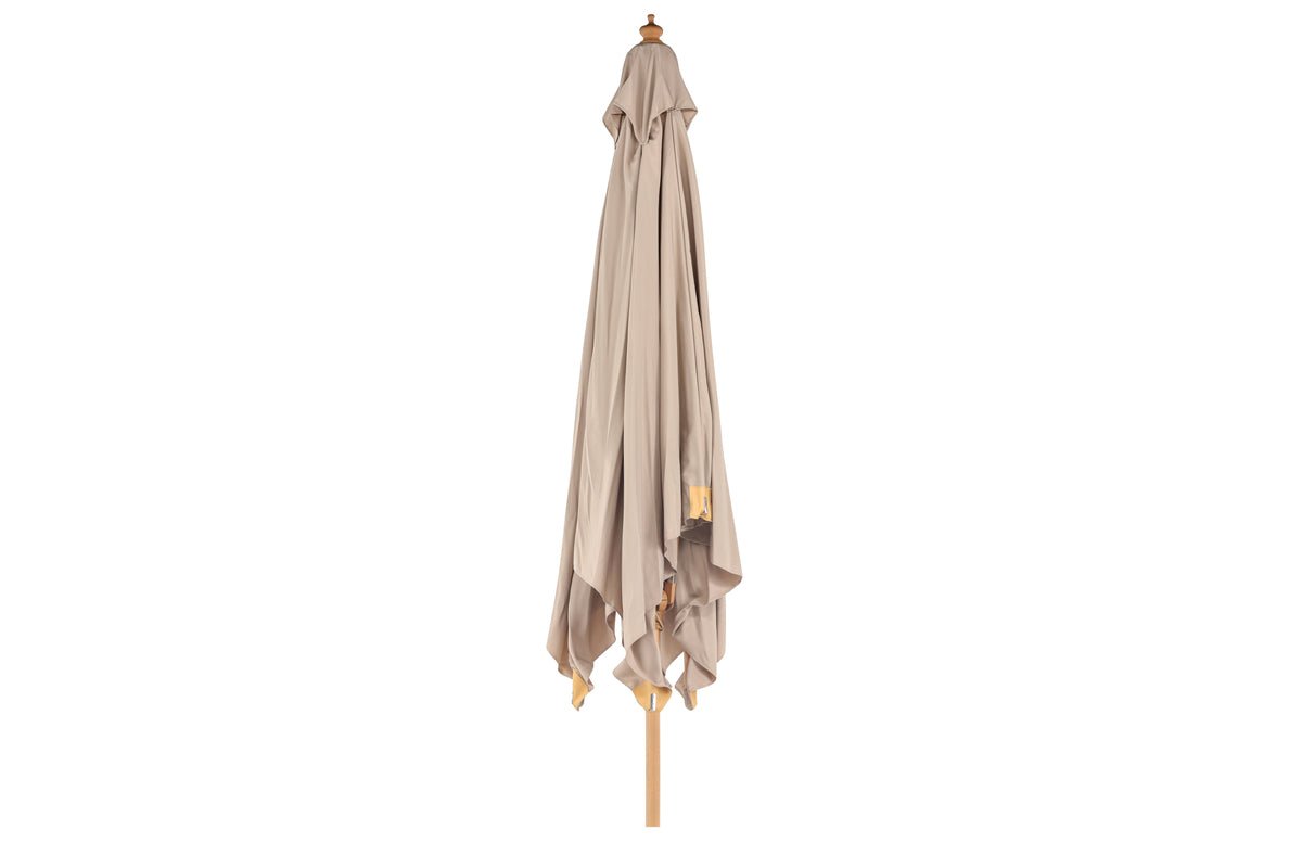 Albora Sun Umbrella – 300 x 300 cm in Brown with Beech Frame