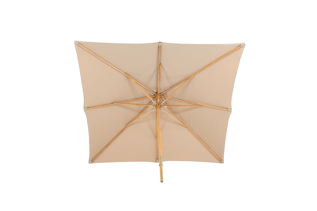 Albora Sun Umbrella – 300 x 300 cm in Brown with Beech Frame