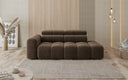 Designer 3-Seater Sofa with Chaise Longue Mia in Chenille
