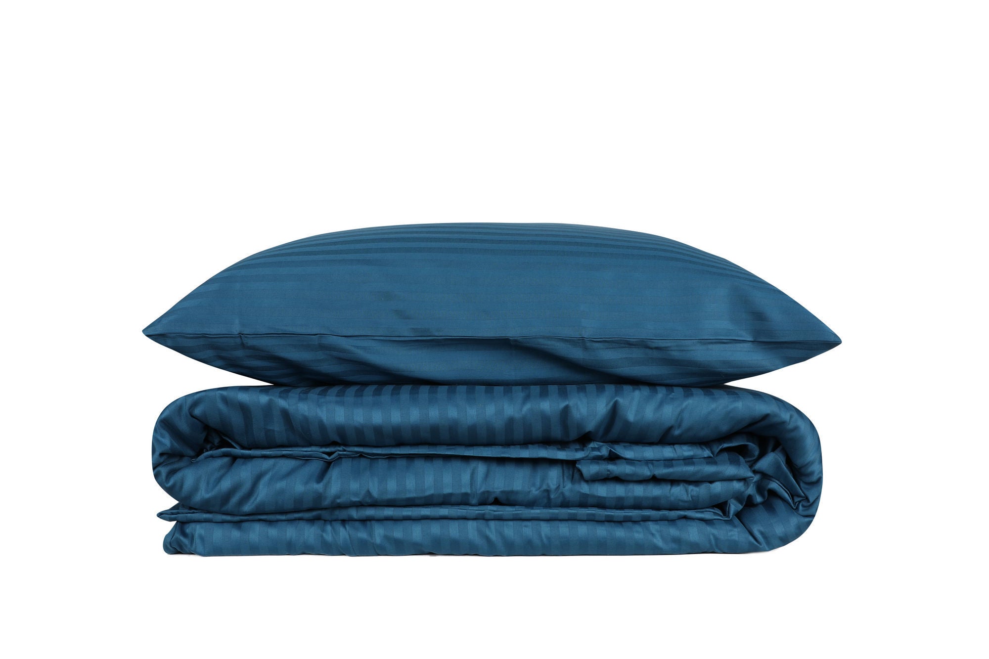 Premium Satin Bedding Set Stripe Blue