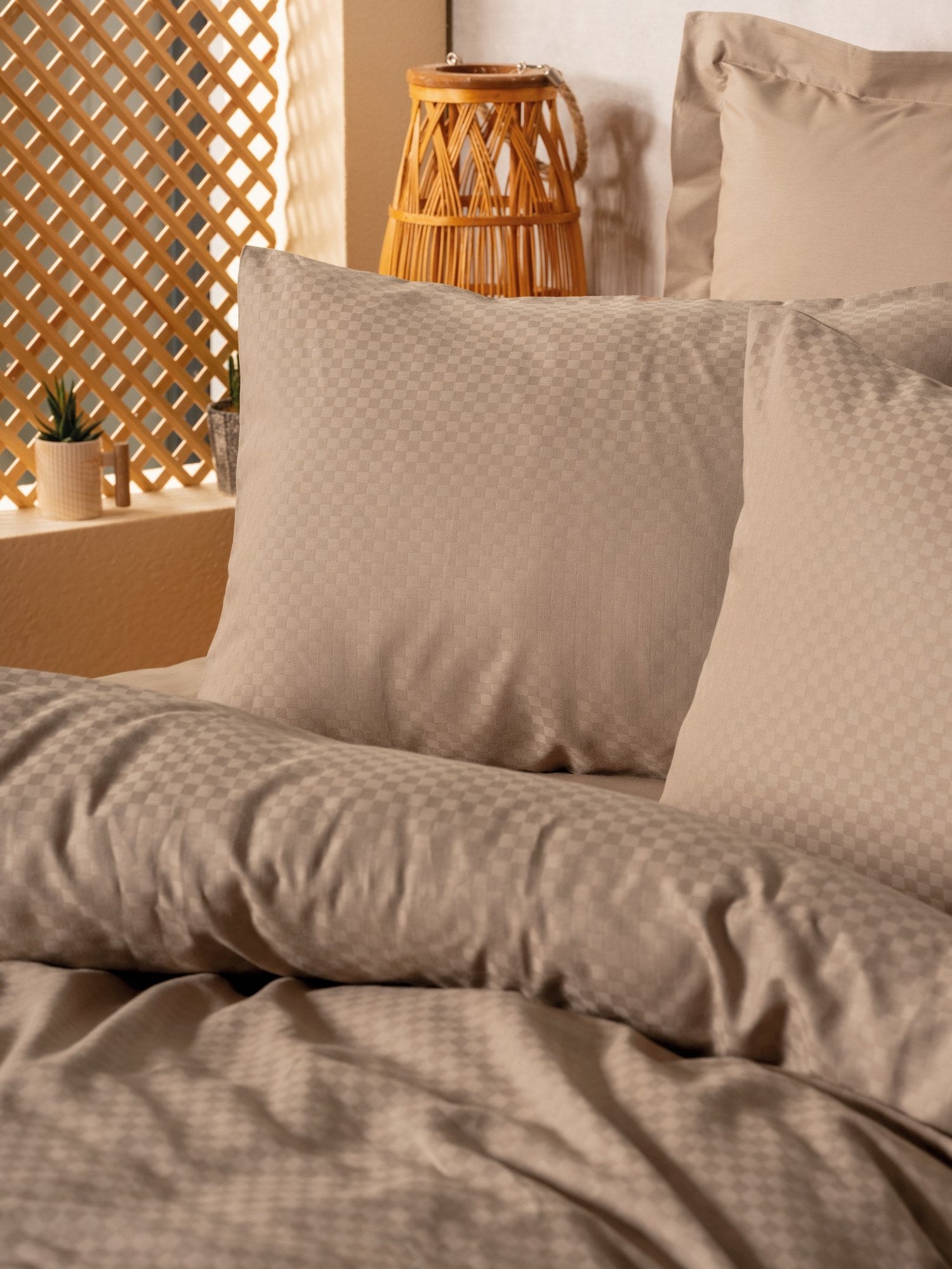 Taupe Bedding Set – 100% Cotton Ranforce