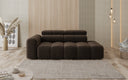 Designer 3-Seater Sofa with Chaise Longue Mia in Chenille