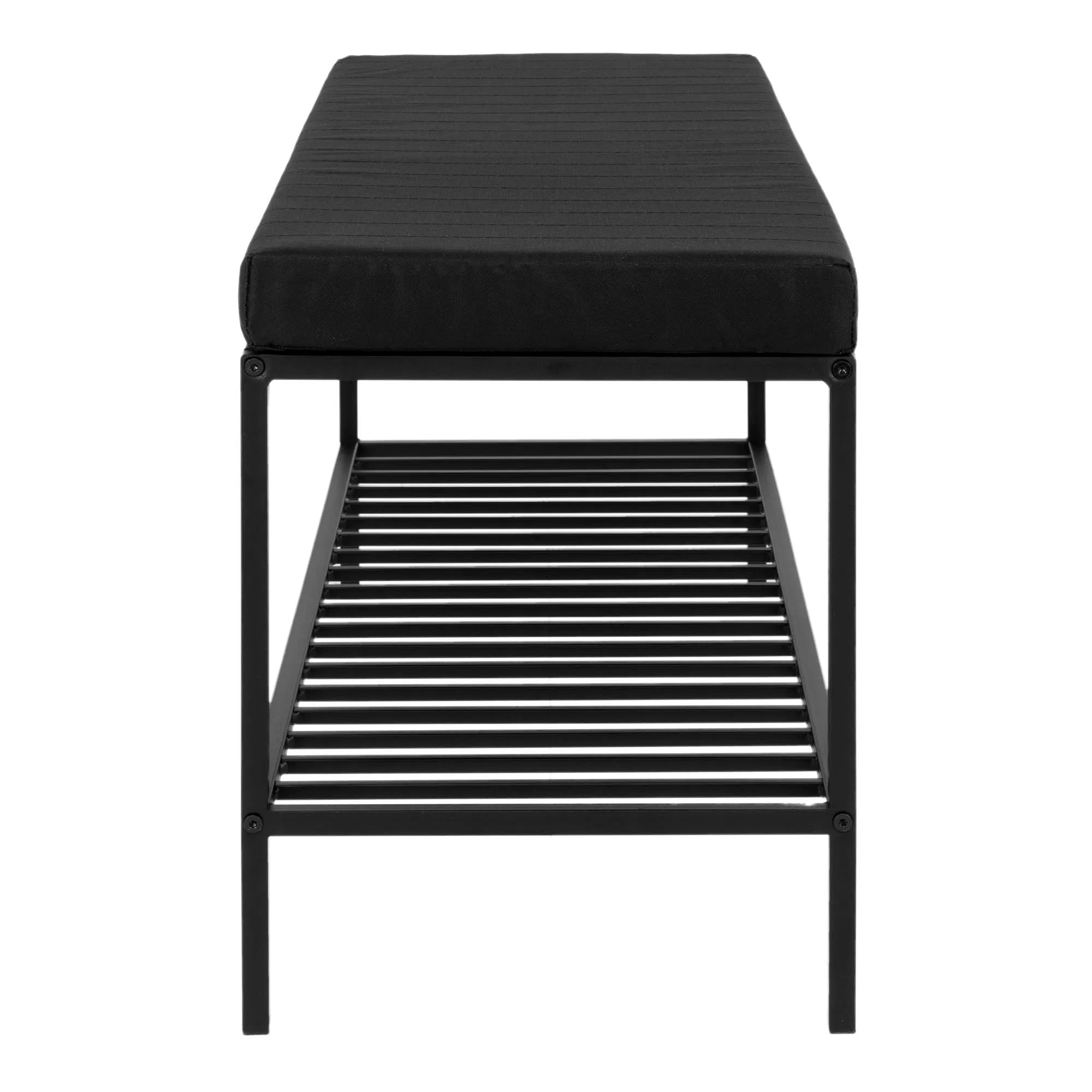 Quarto bench with metal frame and upholstery