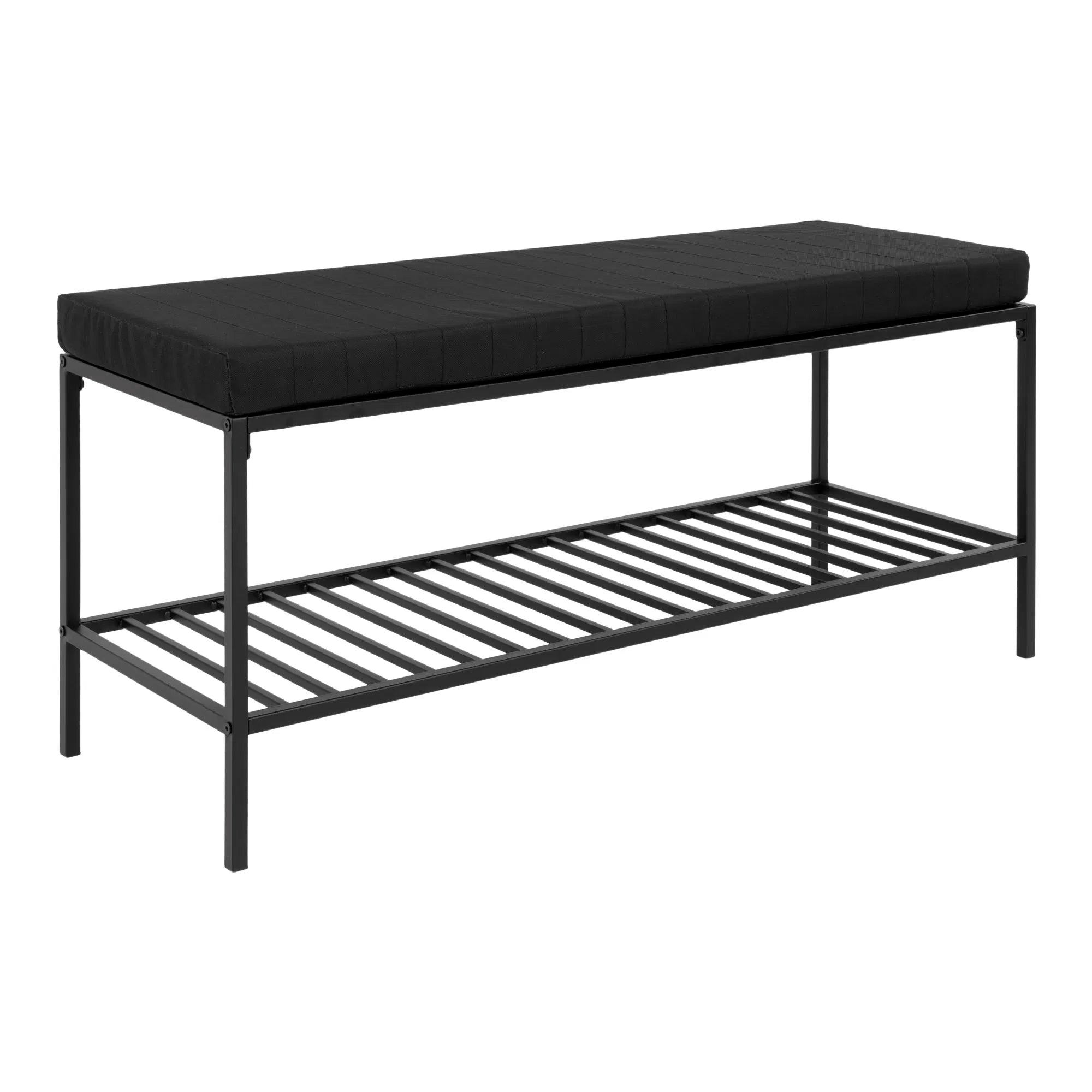 Quarto bench with metal frame and upholstery