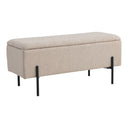 Sitzbank Lora Bouclé Beige mit Stauraum