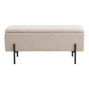 Sitzbank Lora Bouclé Beige mit Stauraum