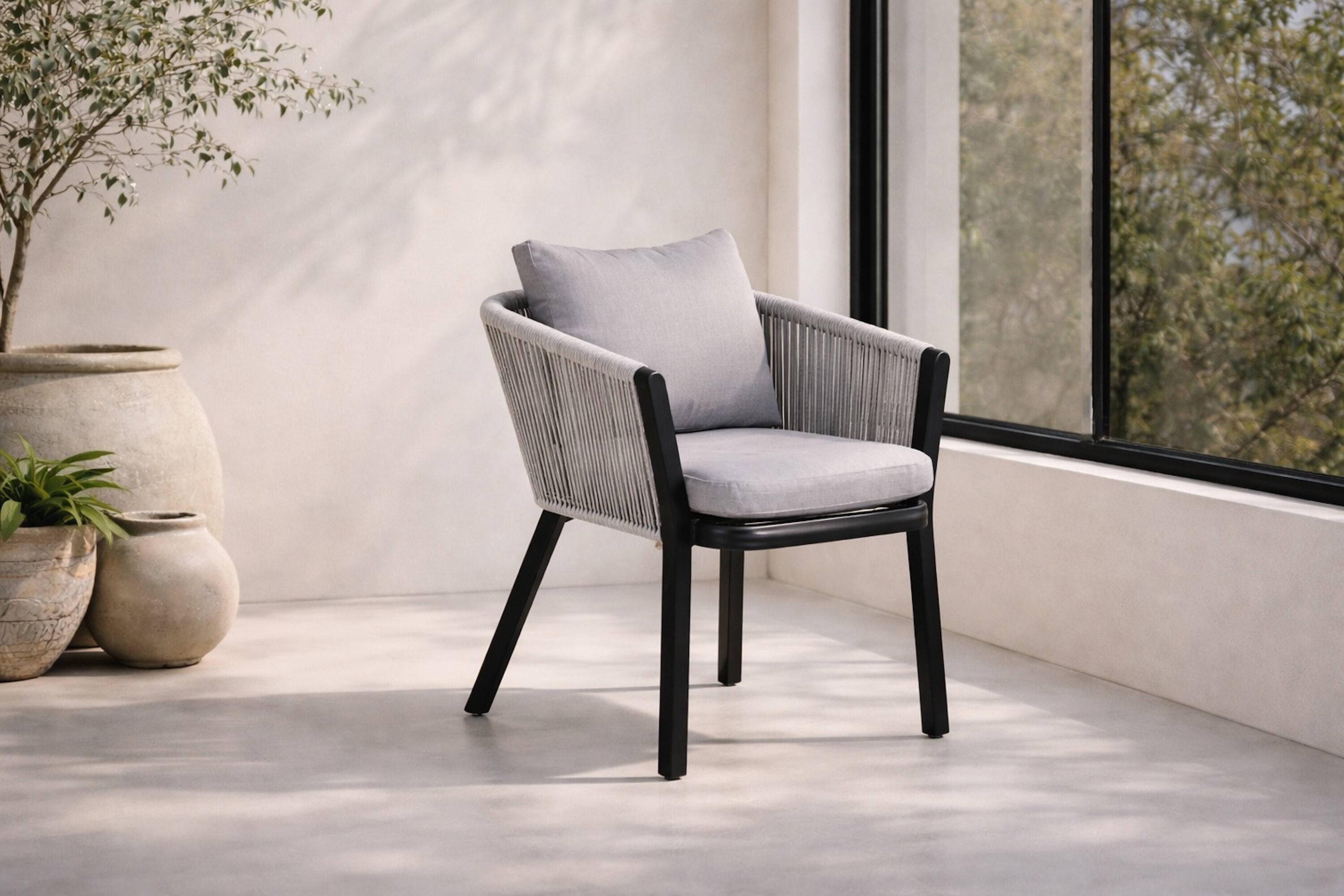 2er Set - Gartenstuhl Myria aus Metall/Polyester