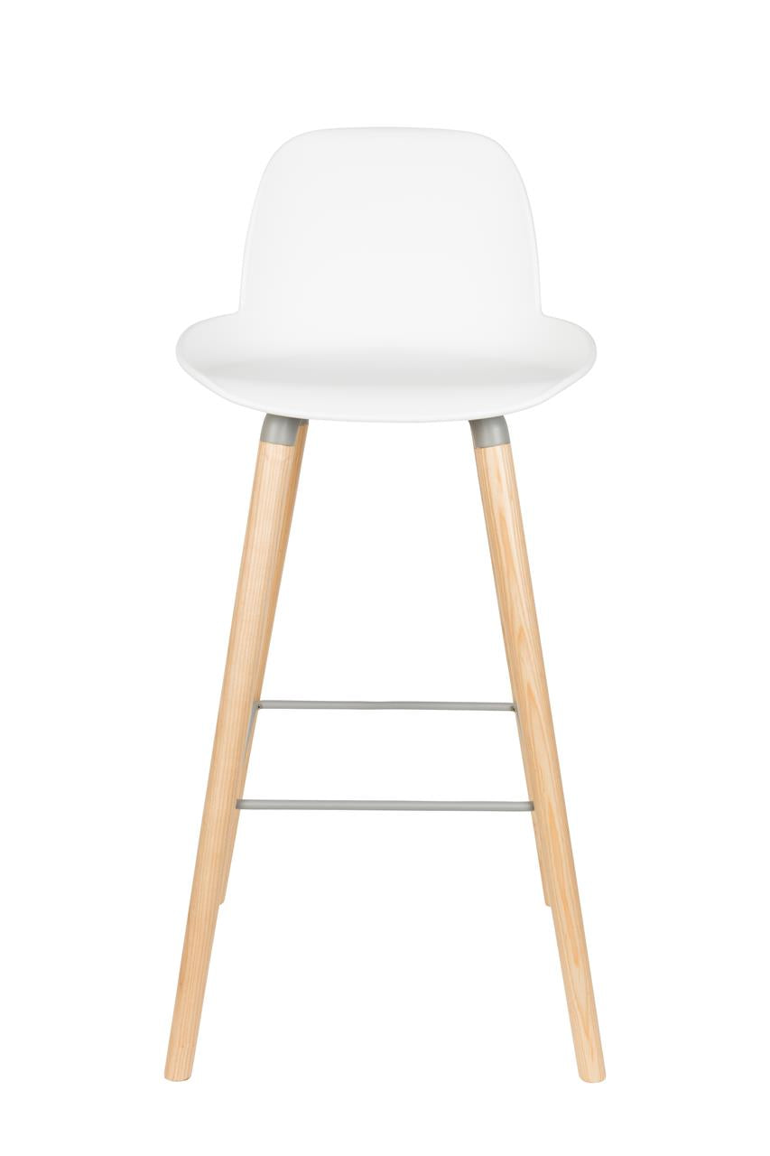 Bar stool Albert Kuip set of 2 – made of polypropylene plastic in White